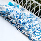Blue Chinoiserie Linen Table Runner – Timeless Elegance for Your Table