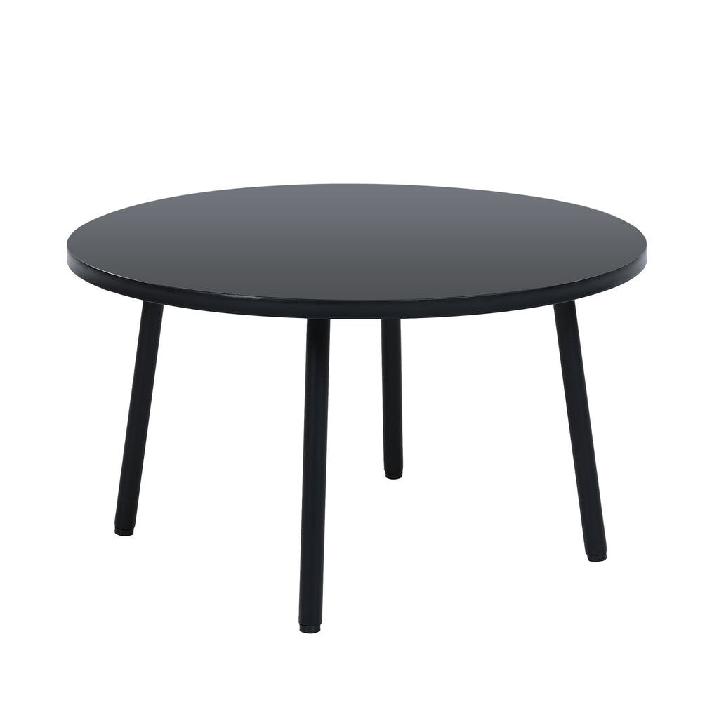 Patio Halfmaan Geboë Buitemeubelbankstel met Koffietafel,