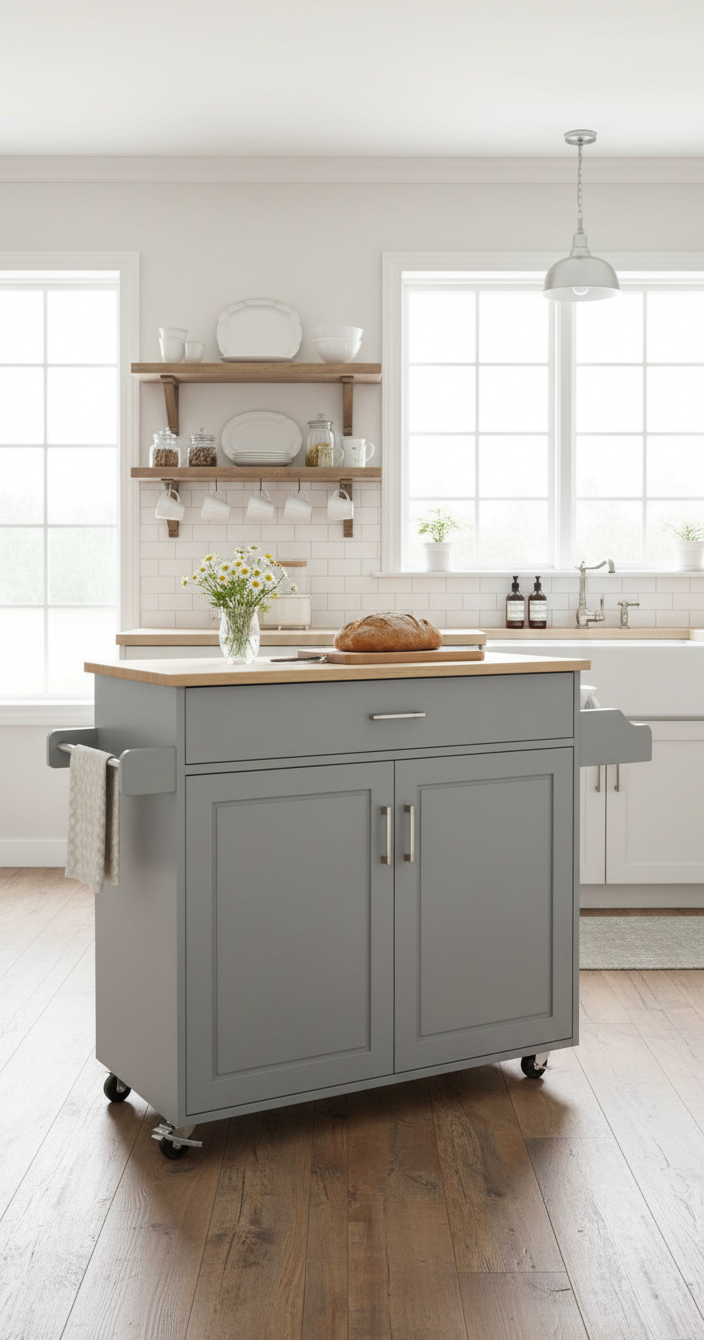 Bright farmhouse kitchen