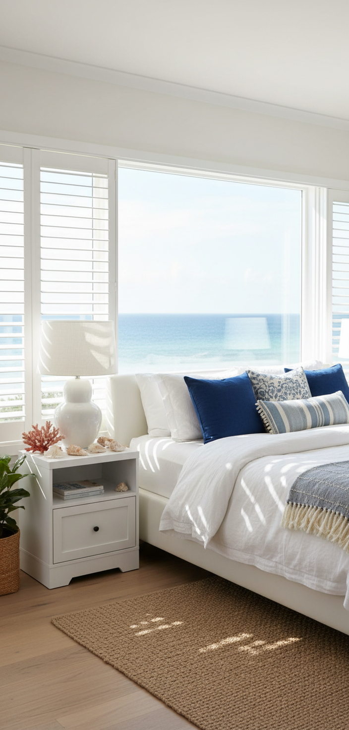 Bright luxury Hamptons bedroom