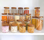 Acacia Glass Jar Deluxe Pantry Pack – 21-Piece Airtight Food Storage Set