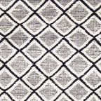 Handwoven Jute & Cotton Rug – Transitional Bohemian Design, Black & Cream