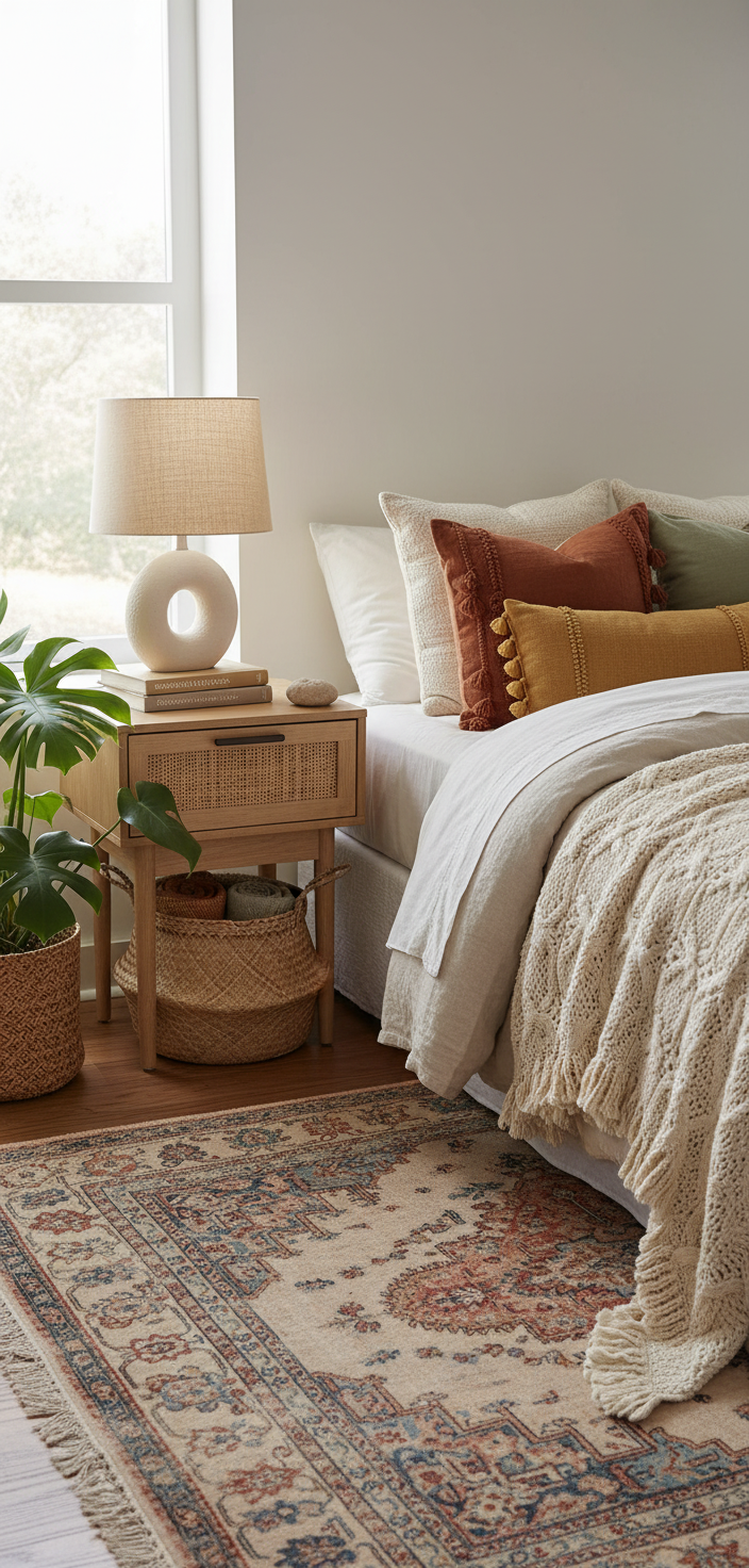 Cozy boho bedroom