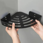 2pcs No-Drill Adhesive Corner Shower Caddy-2