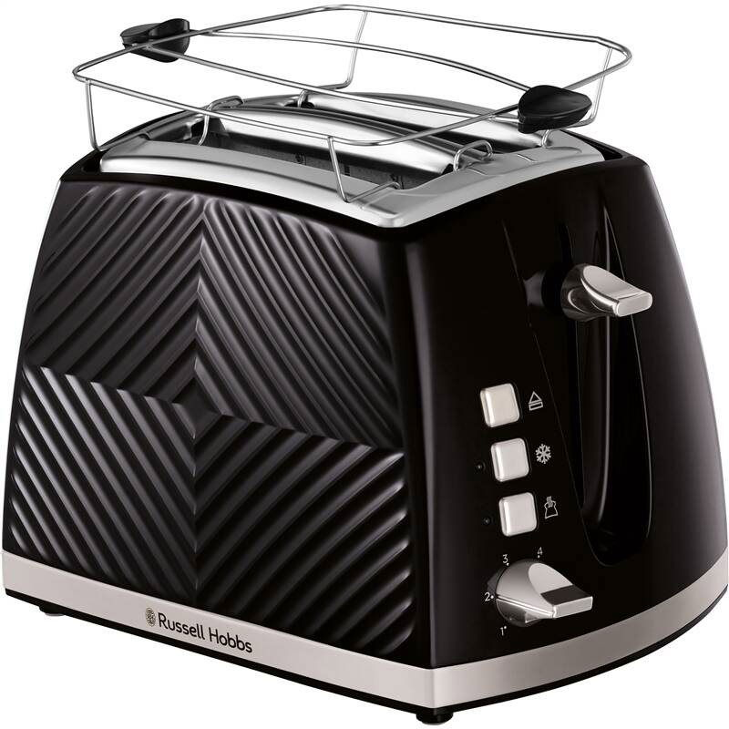 2-Slice Black Toaster – Compact Adjustable Browning Toaster for Quick and Easy Breakfasts