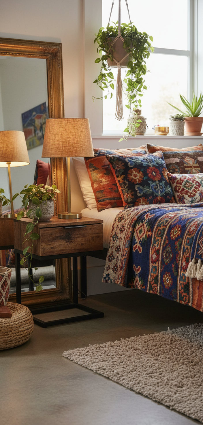 Eclectic boho bedroom