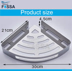 FOSSA Bathroom Shelf, Rustproof Corner Shower Caddy for Bathroom Kitchen Organizer, 304 Stainless Steel (Triangle,3 Packs) (Chrome)-1