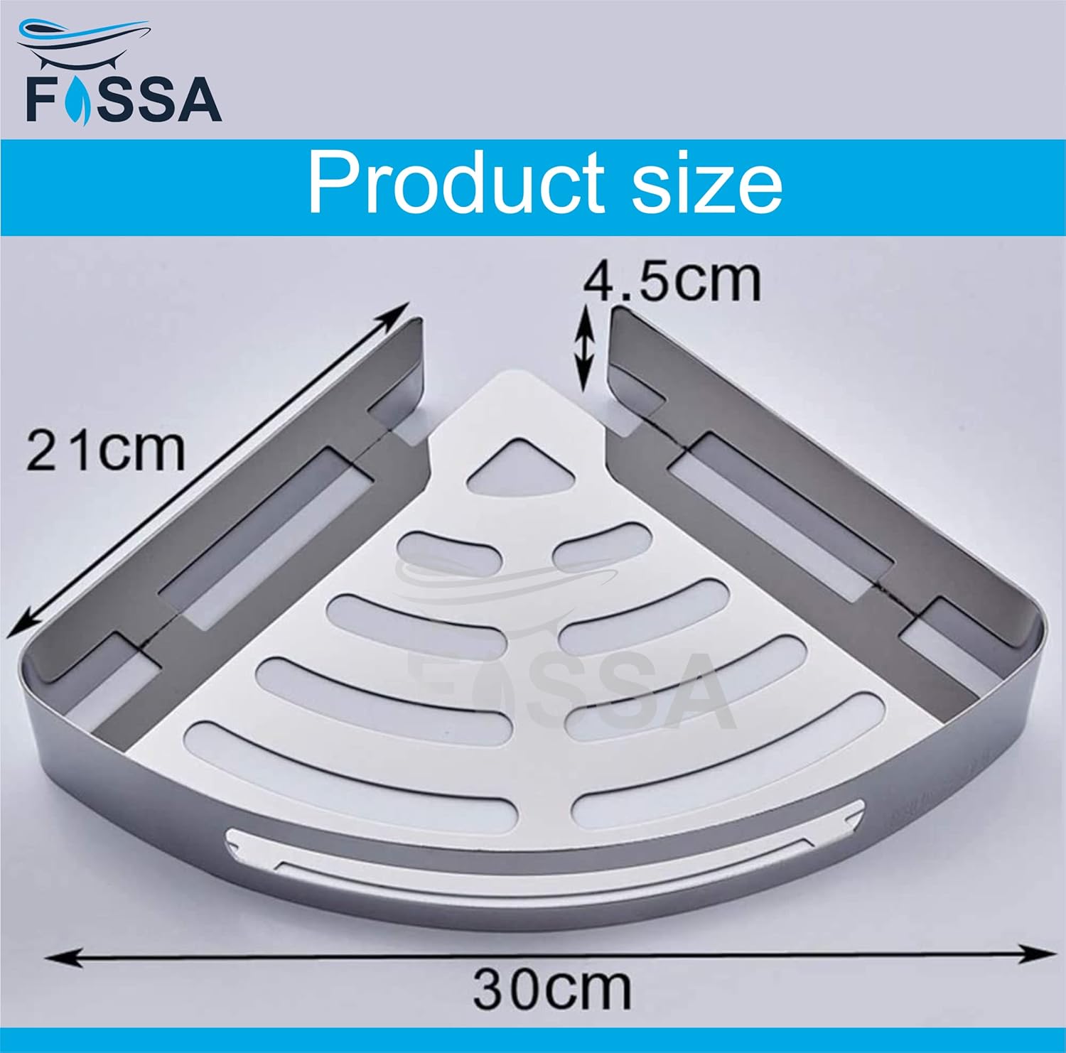 FOSSA Bathroom Shelf, Rustproof Corner Shower Caddy for Bathroom Kitchen Organizer, 304 Stainless Steel (Triangle,3 Packs) (Chrome)-1