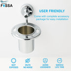 Fossa Brush Holder – Stainless Steel Wall Mounted Tumbler & Toothbrush Holder for Bathroom | Rustproof Organizer & Bathroom Accessories Set | Silver Chrome Finish-4