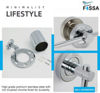 Fossa Brush Holder – Stainless Steel Wall Mounted Tumbler & Toothbrush Holder for Bathroom | Rustproof Organizer & Bathroom Accessories Set | Silver Chrome Finish-3