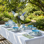Garden brunch setting