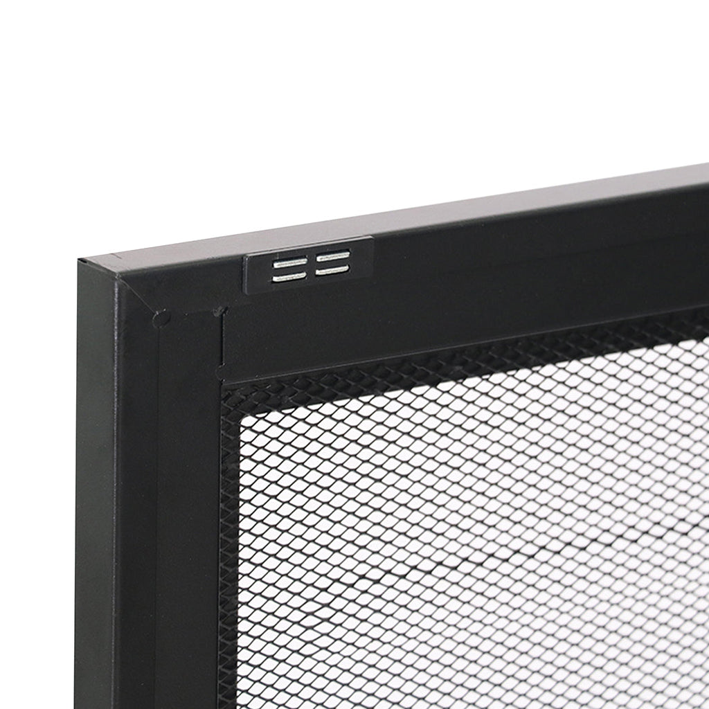 Levede Storage Cabinet Steel Kitchen Black-2