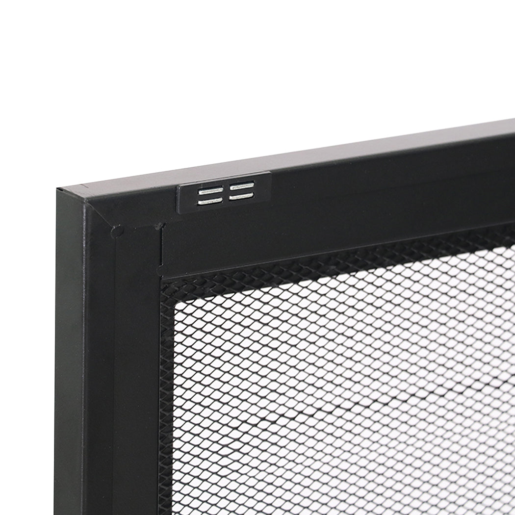 Levede Storage Cabinet Steel Kitchen Black-2