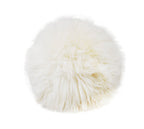 Decorative Round Furry Pillow.