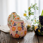 Luxury Hand-Painted Ceramic Flower Vase – Artisan Home Décor & Elegant Floral Display