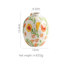 Luxury Hand-Painted Ceramic Flower Vase – Artisan Home Décor & Elegant Floral Display