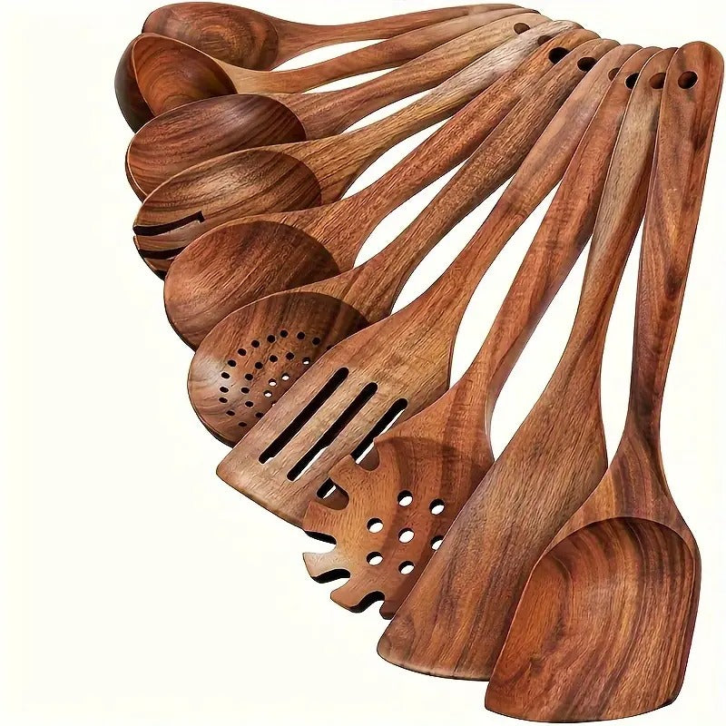 Teak Wood Cookware Set (10pcs)-0