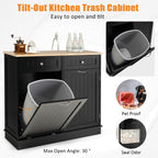 NNECW Kitchen Trash Can with Adjustable Shelf for Kitchen-4
