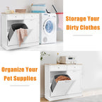 NNECW Kitchen Trash with Adjustable Shelf for Kitchen-White-2