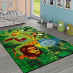 Luxury Kids’ Jungle Rug – Soft Polypropylene with Jute Backing, Made in Turkey
