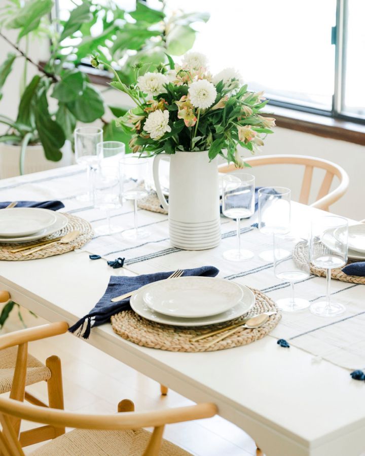 Ribbons Cotton Table Runner – Handwoven & Artisan Crafted