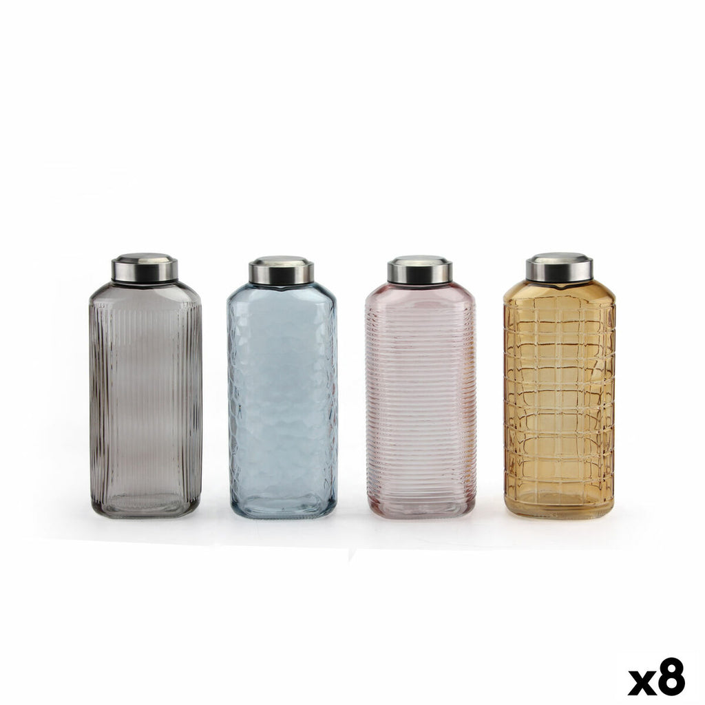 La Mediterránea 1.8L Glass Bottle Set – Elegant Reusable Glass Bottles (8 Units)