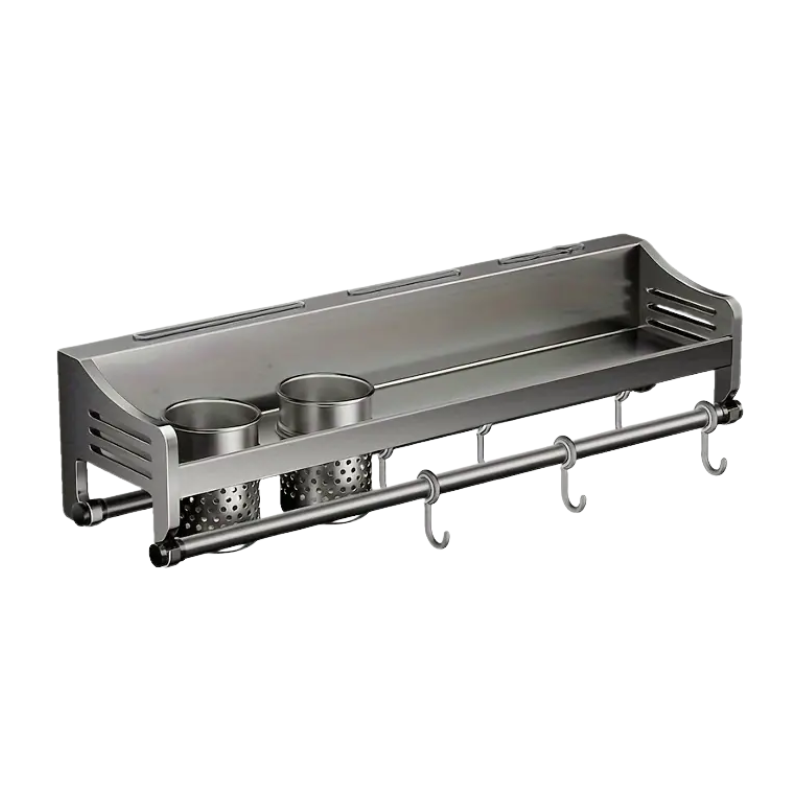 Premium Bronze Wall-Mounted Stainless Steel Kitchen Storage Rack