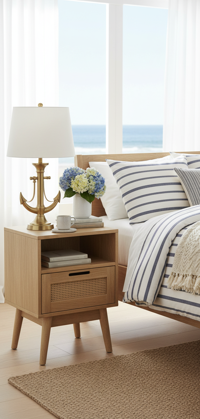 Sophisticated coastal bedroom