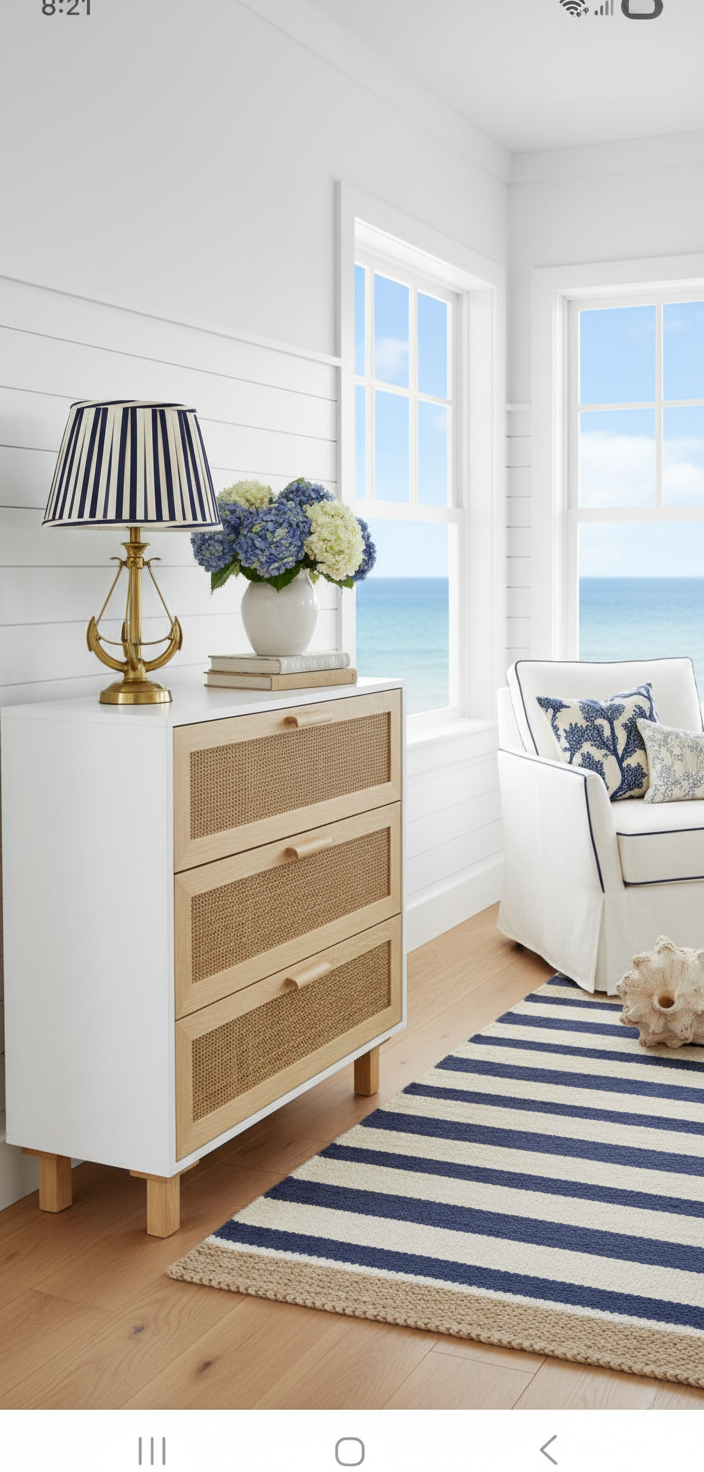 Sophisticated coastal living space