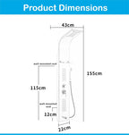 Fossa Stainless Steel Shower Panel Full Set, Dual Flow Overhead Waterfall Shower, Hand Shower, Wall Mount Shower Panel For Bathrooms (Rose Gold)