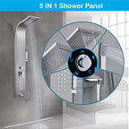 Luxury Silver Multi-Function Shower System – Rainfall, Handheld & Body Jets