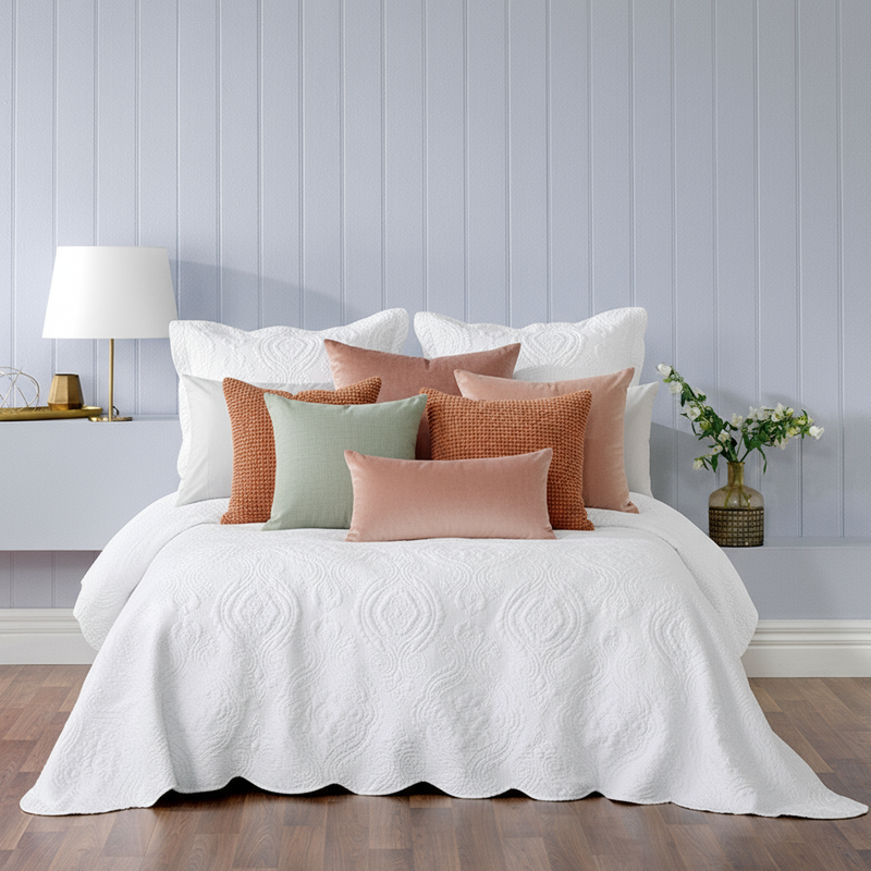 Styled with colorful pillows