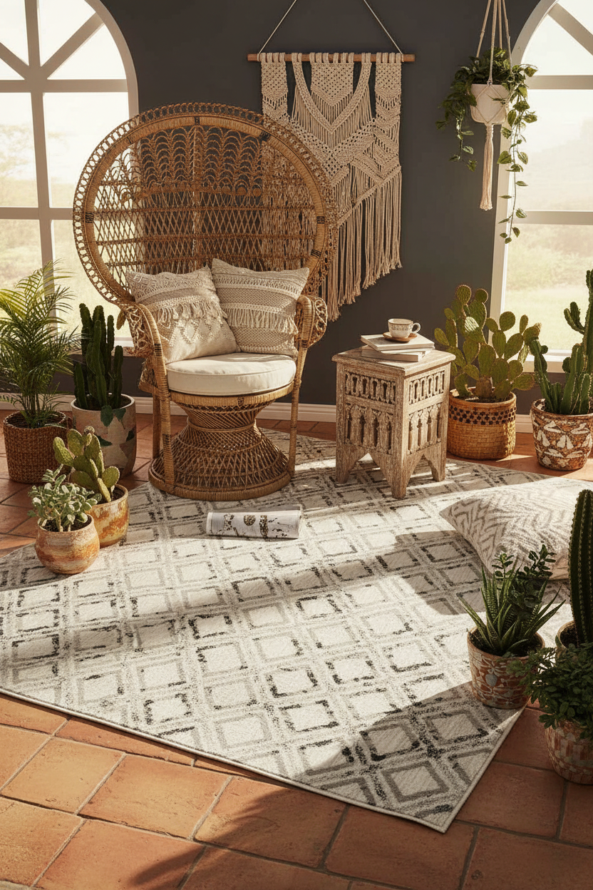 Sunroom with rug